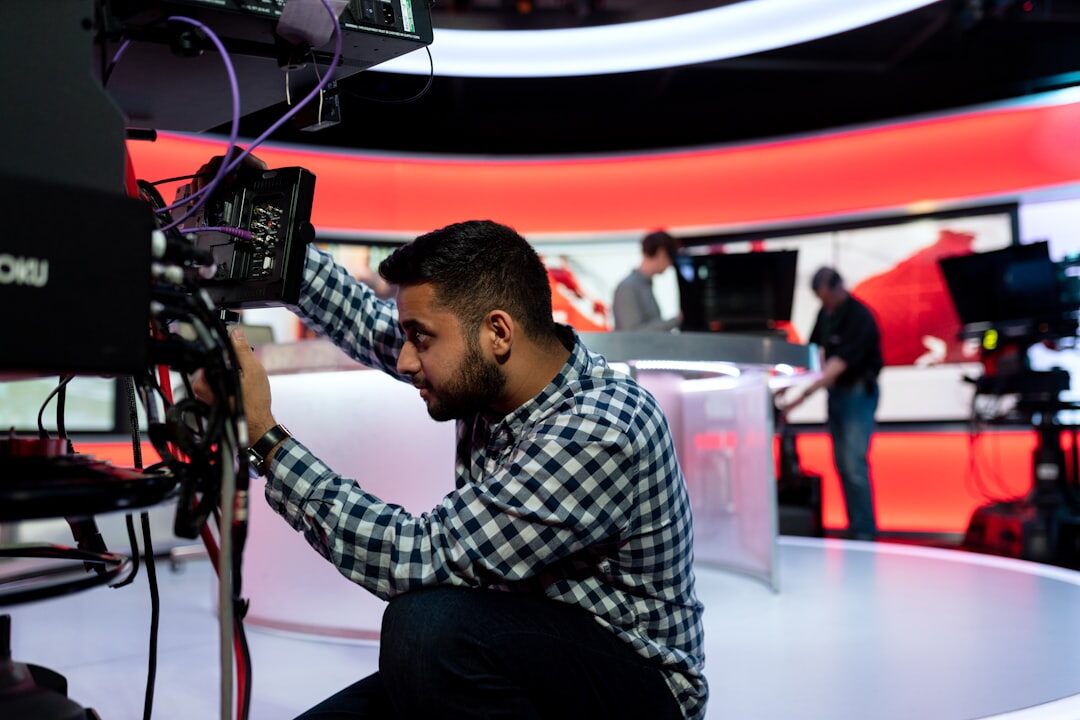 tv studio presenter