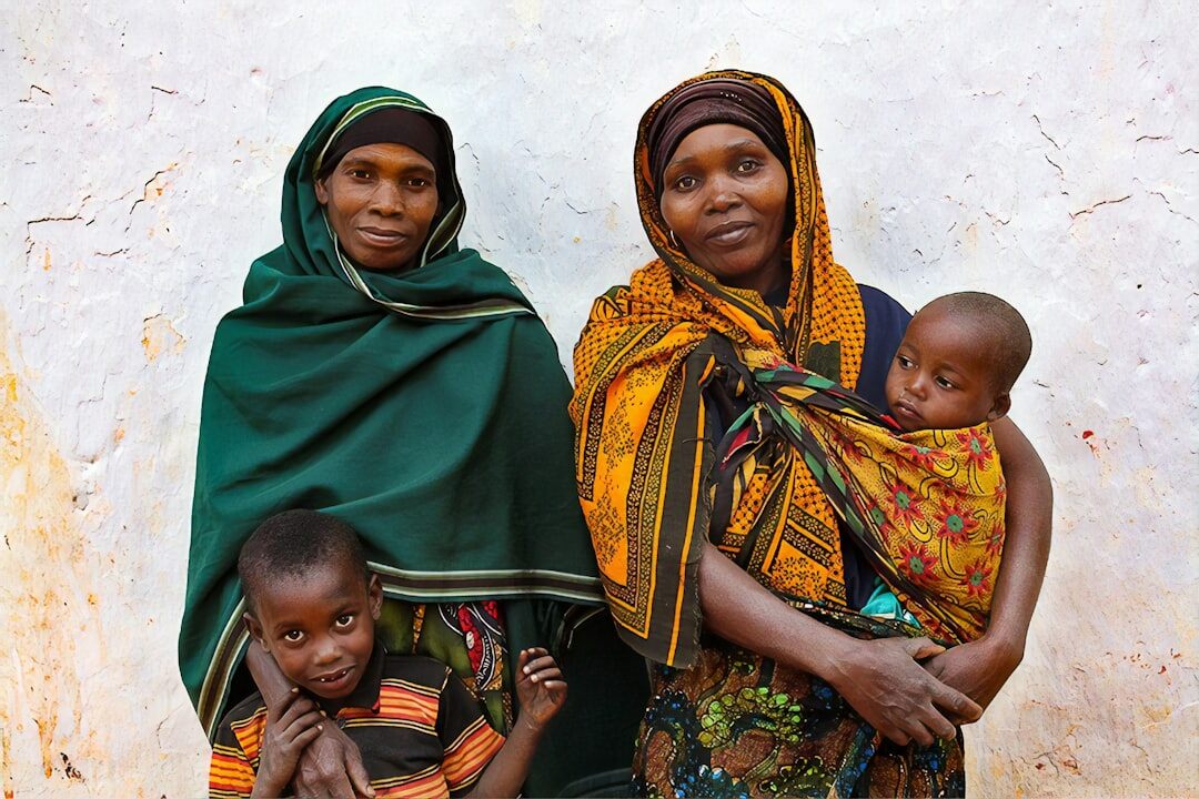 woman with family