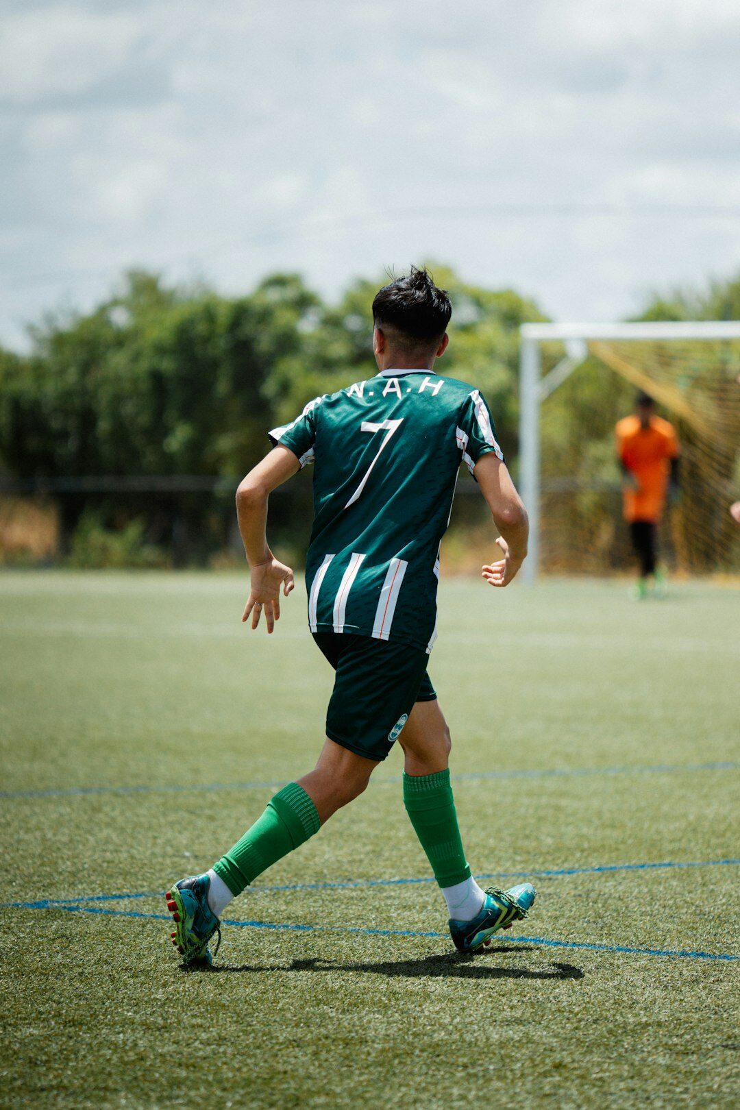 soccer player celebrating goal